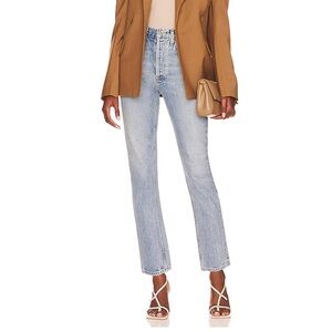 Agolde Riley Light Blue Straight Leg Jeans